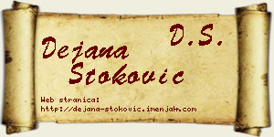 Dejana Stoković vizit kartica